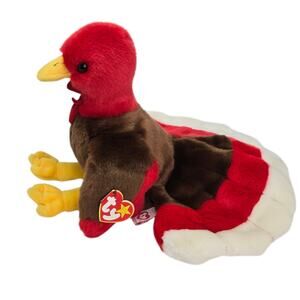 Ty Gobbles Turkey Vintage‎ Retired Beanie Buddy Stuffed Animal Plush Toy 10"